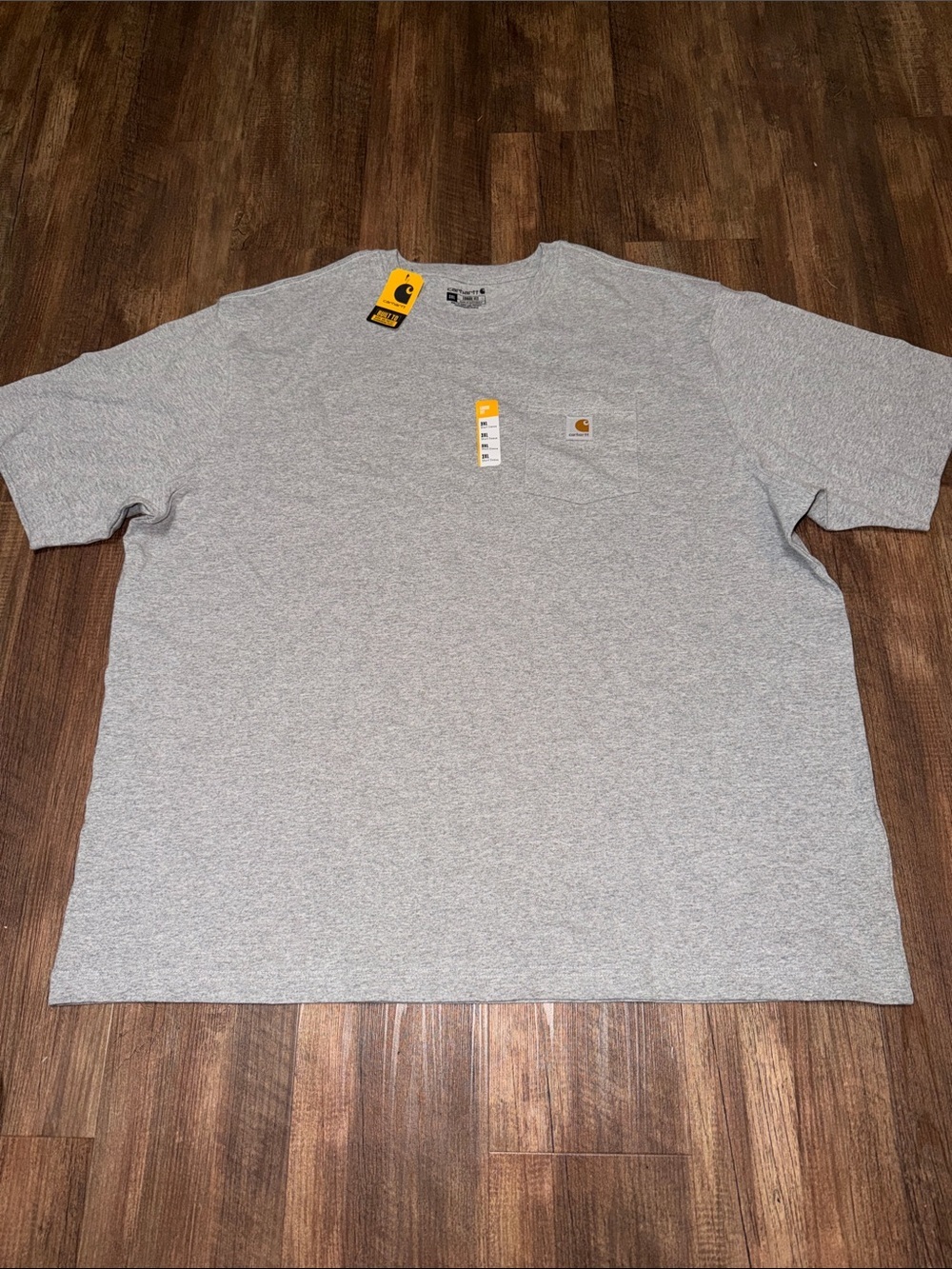 NEW Mens Carhartt Short Sleeve Loose Fit Gray Pocket T Shirt Size 3XL - Picture 1 of 6